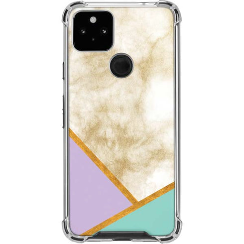 Angled Marble Google Pixel 5a 5G Clear Case